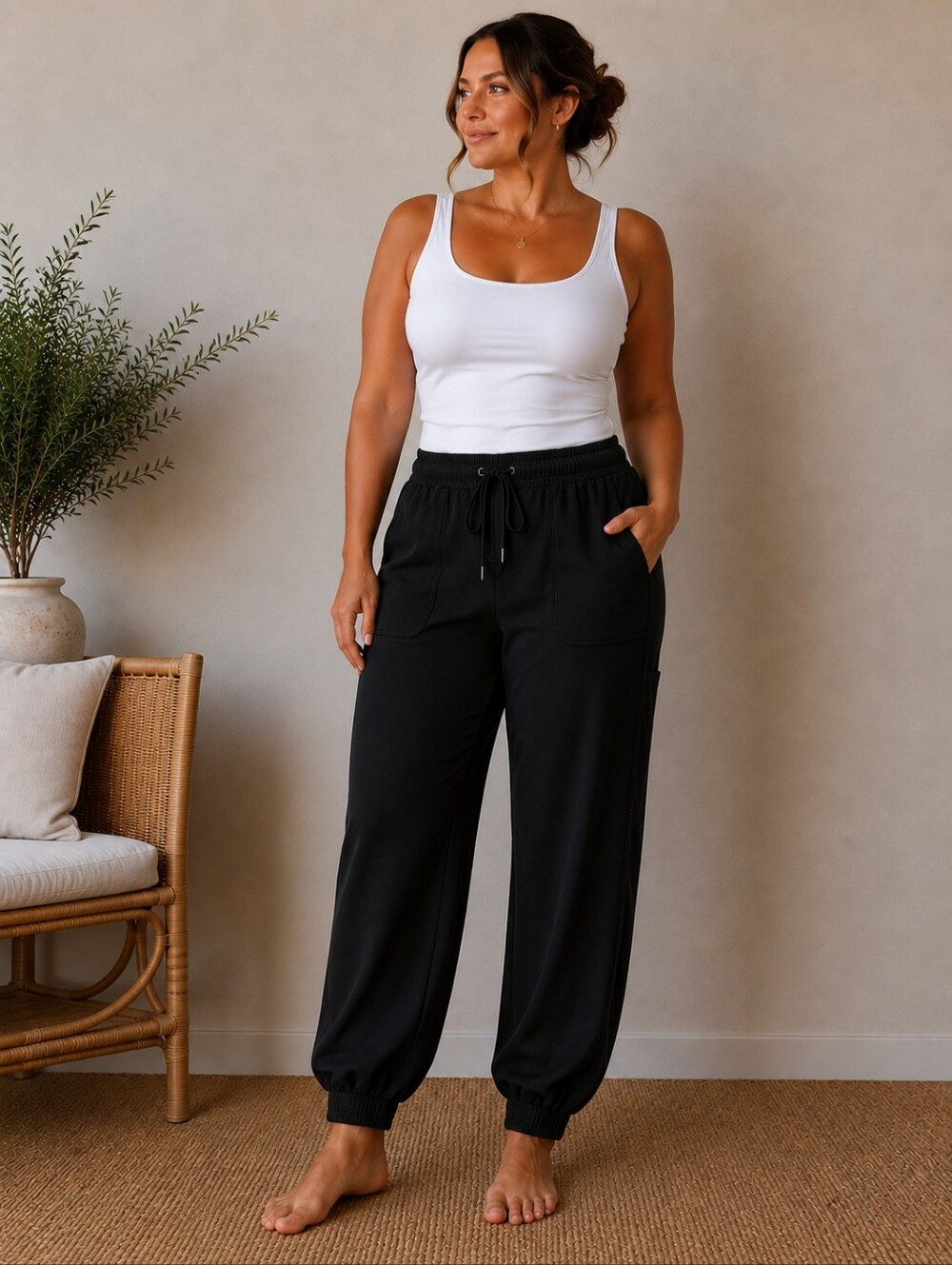 Scrubstar Women's Black with Pink Stitching Pants Size XL